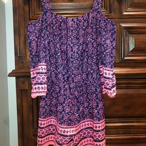 Cold shoulder kids romper